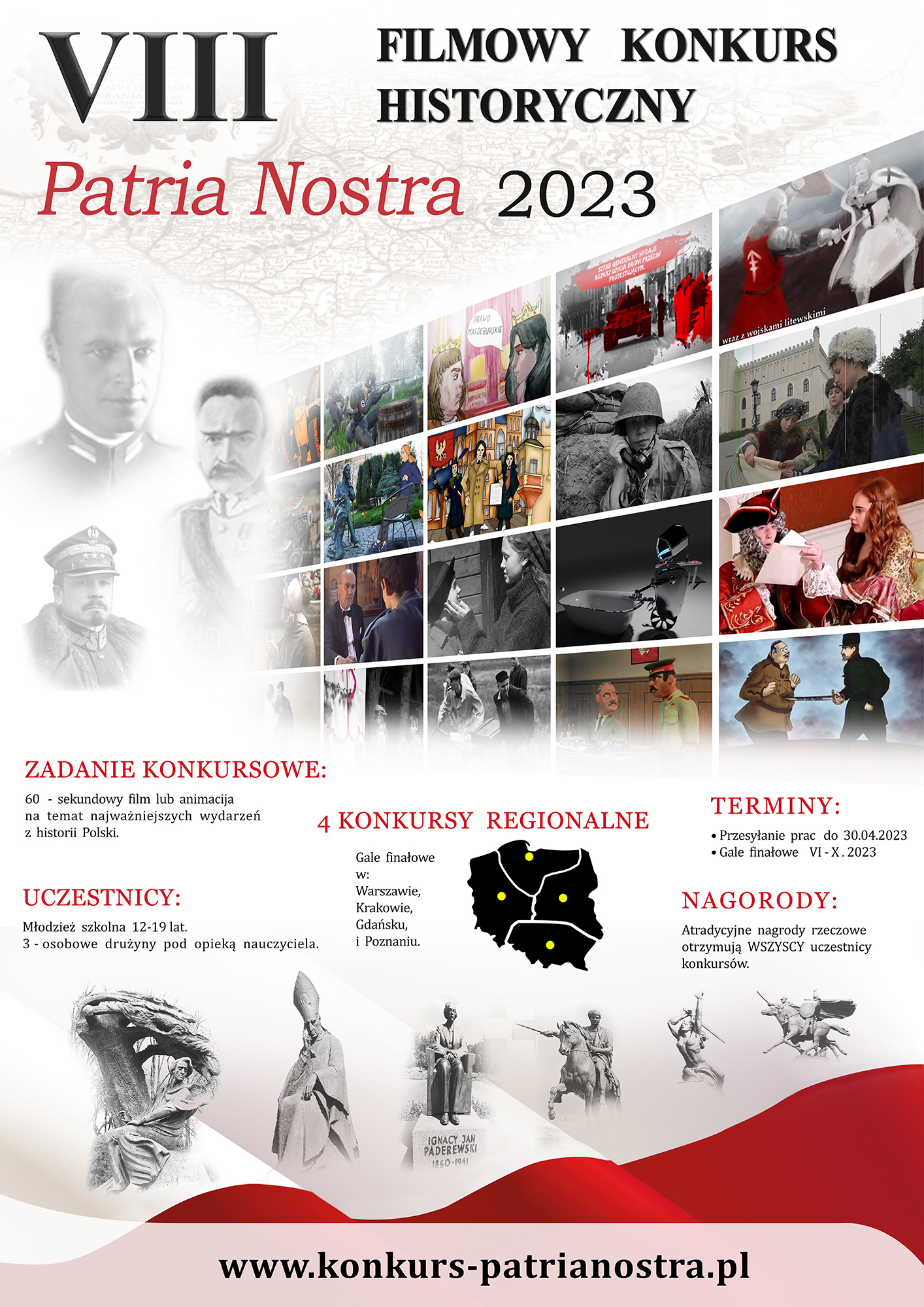 Plakat - VIII Filmowy Konkurs Historyczny Patria Nostra
